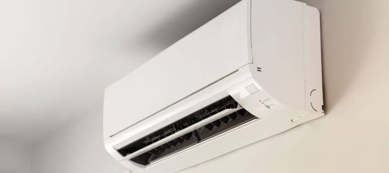 ductless air conditioning unit positioned on the wall